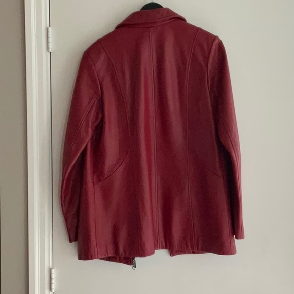 Danier Red Leather Jacket - Picture 3 of 3